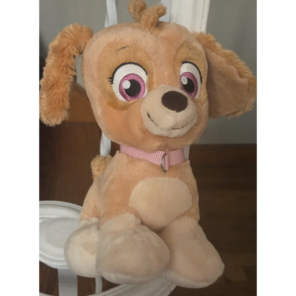 Skye PAW Patrol Dog Plush Build A Bear Workshop Nickelodeon Pink Eyes Collar EUC